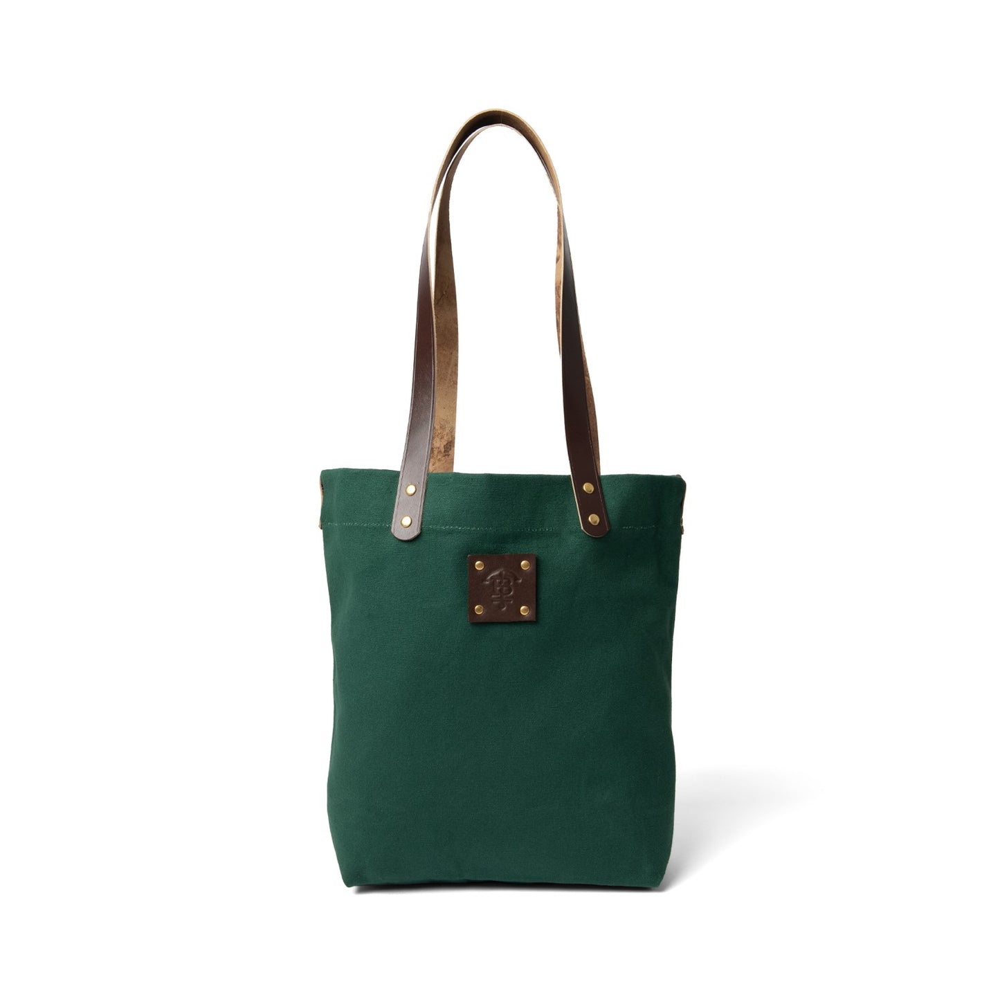 Tin Building by Jean-Georges, Leather Strap Tote, Green