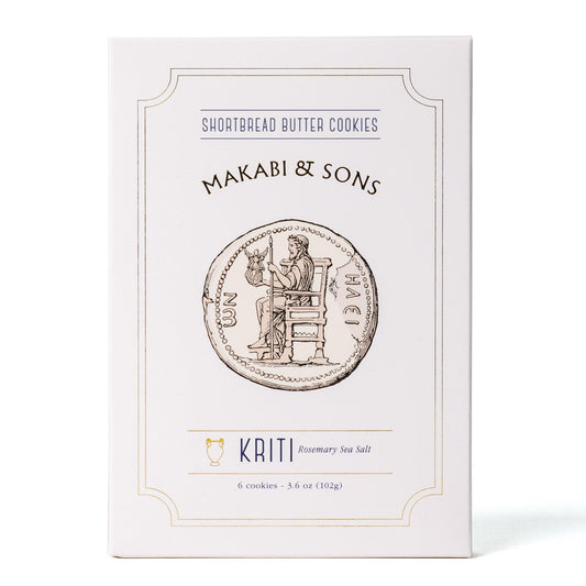 Makabi & Sons Shortbread Butter Cookies Kriti Rosemary Sea Salt Cookies - 3.6 Ounces