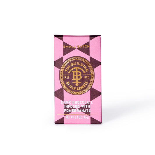 Tin Building by Jean-Georges, Dark Chocolate Infused w/ Pomegranate Essence Bar