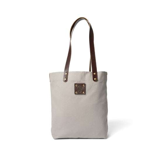 Tin Building by Jean-Georges, Leather Strap Tote, Grey